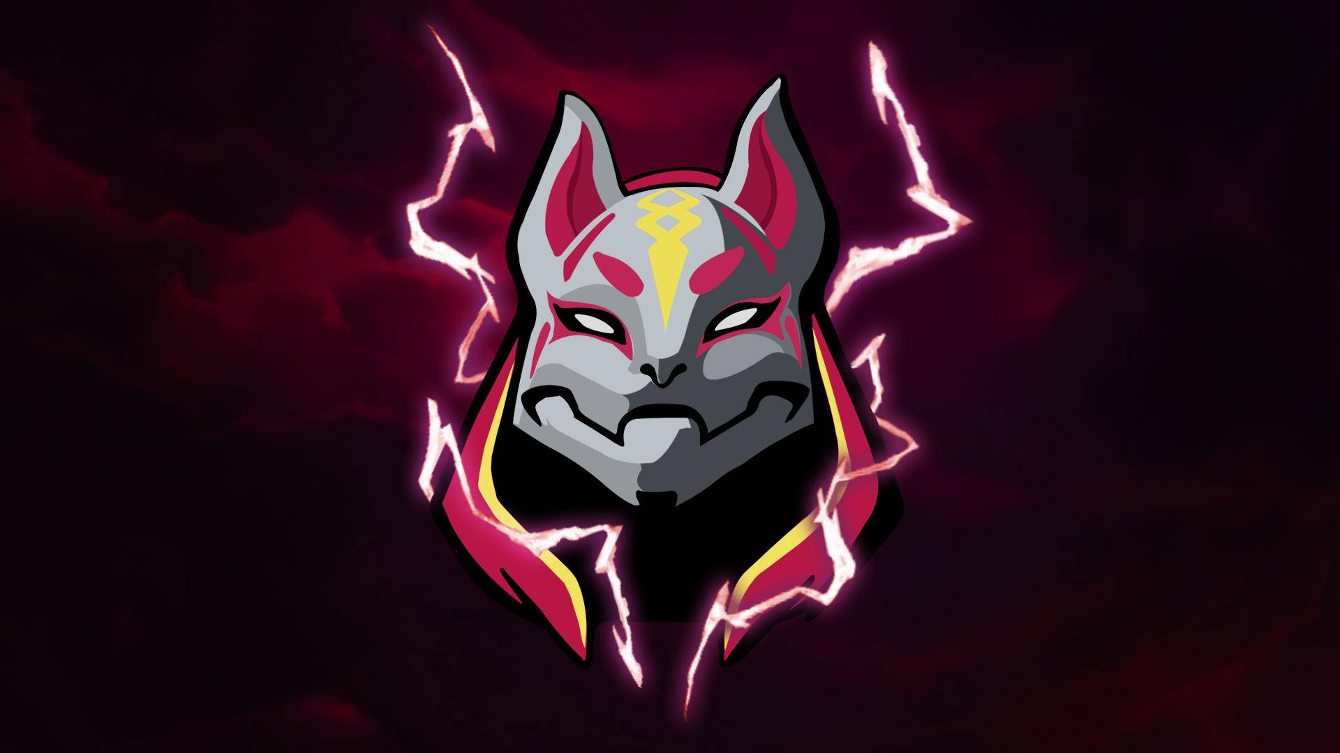 Drift Fortnite, fox mask, glowing yellow markings, Full HD Desktop Wallpaper