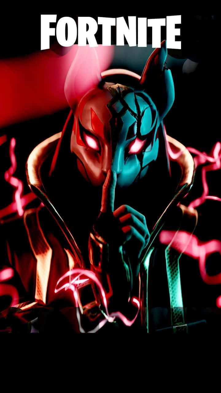 Fortnite, red and blue glowing faces, neon energy trails, HD Phone Wallpaper