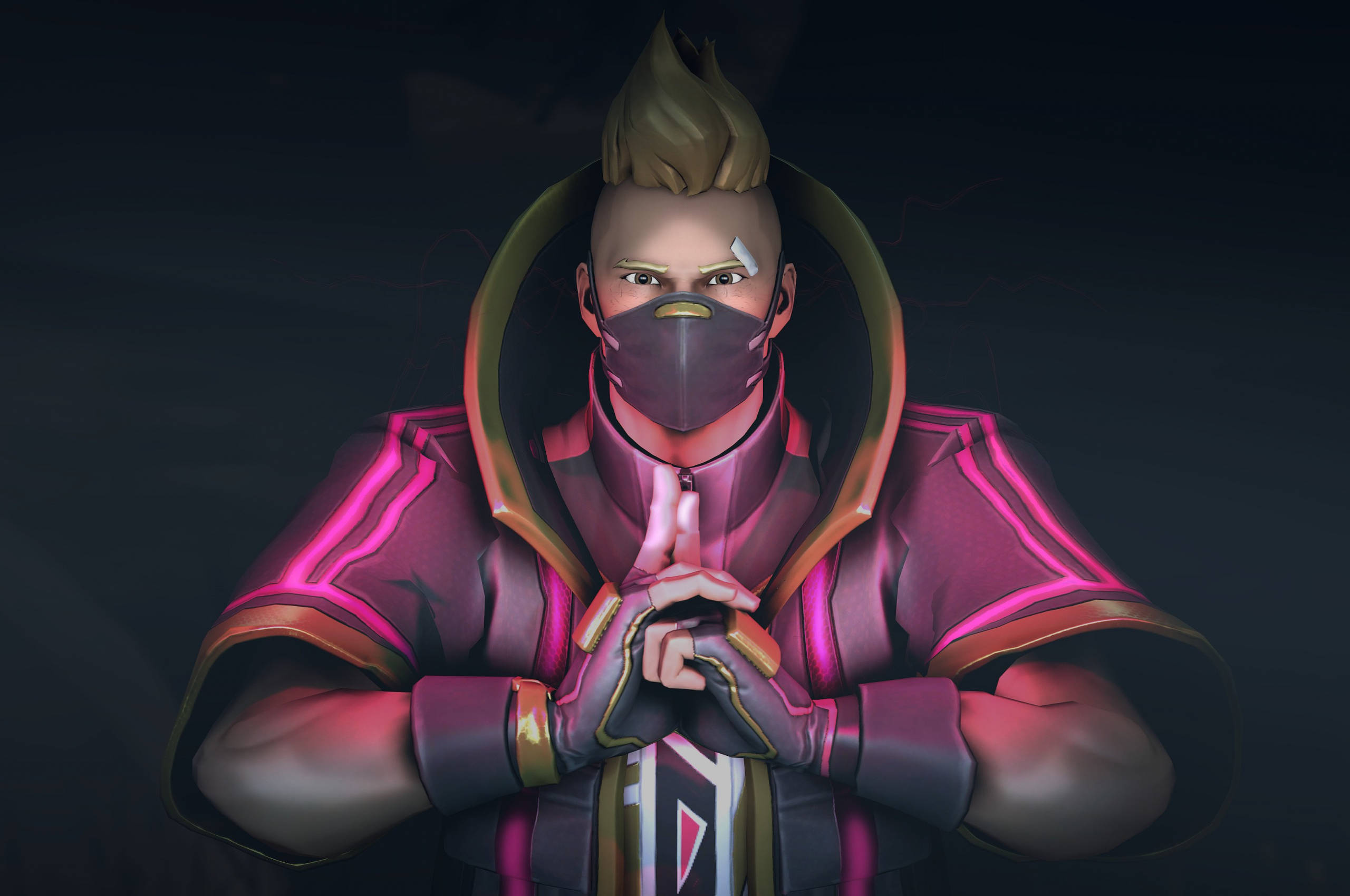 Drift Fortnite, ninja hand sign, spiky blonde hair, 2K Desktop Wallpaper
