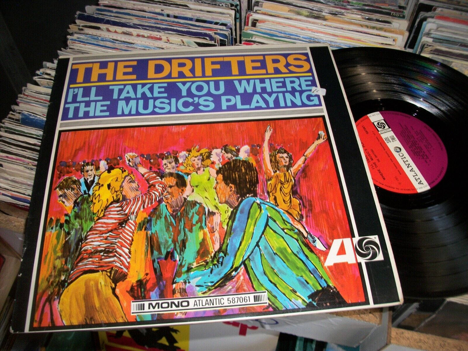 The Drifters, vinyl cover, crowd dancing, HD Desktop Wallpaper
