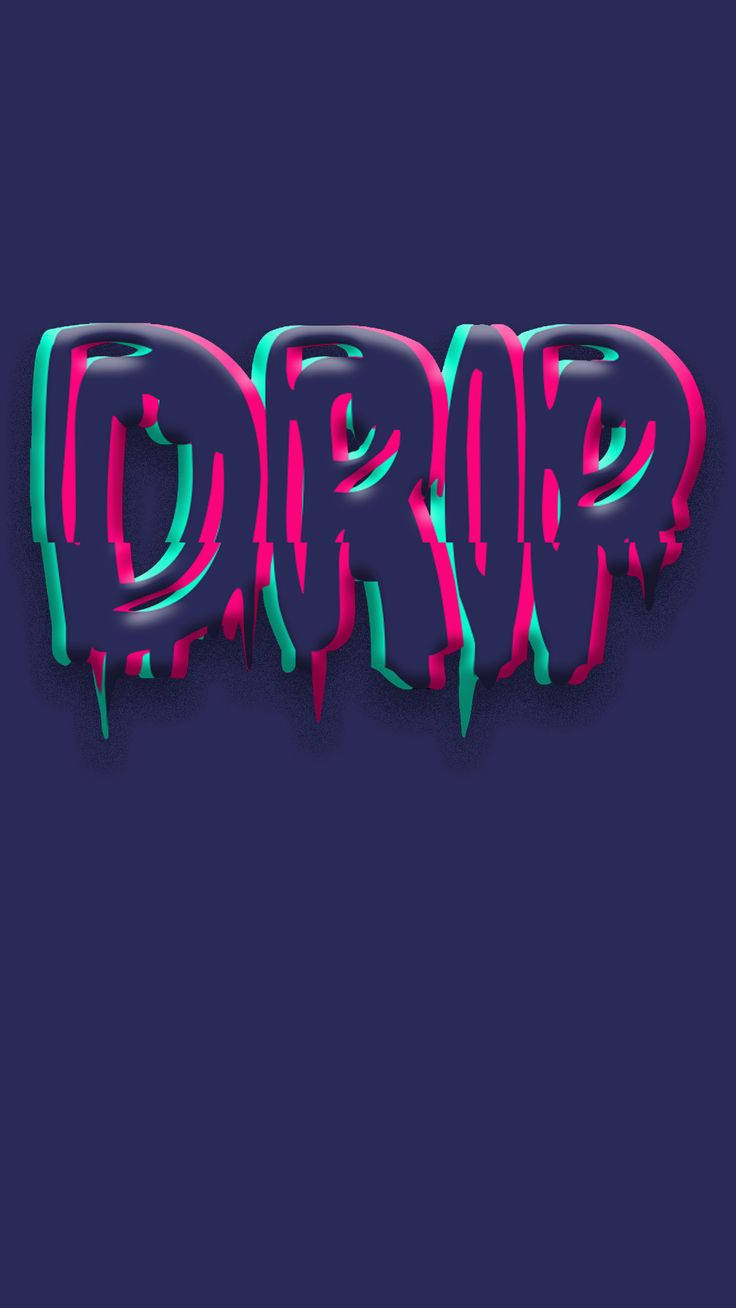 DRIP, neon pink, teal, HD Phone Wallpaper