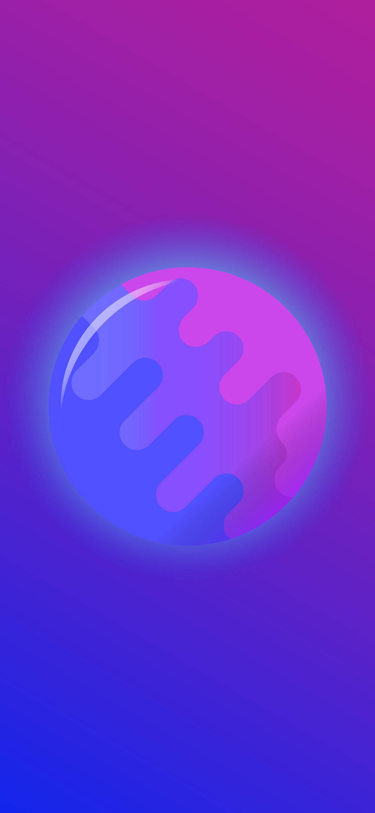 bisexual circle, drip design, glowing abstract sphere, 2K Phone Wallpaper