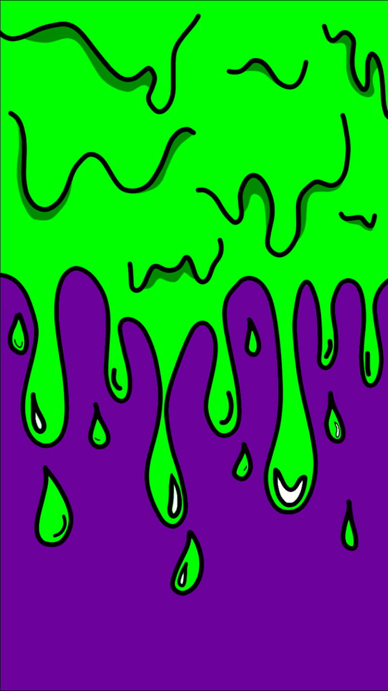 green slime, wavy lines, bold purple background, HD Phone Wallpaper