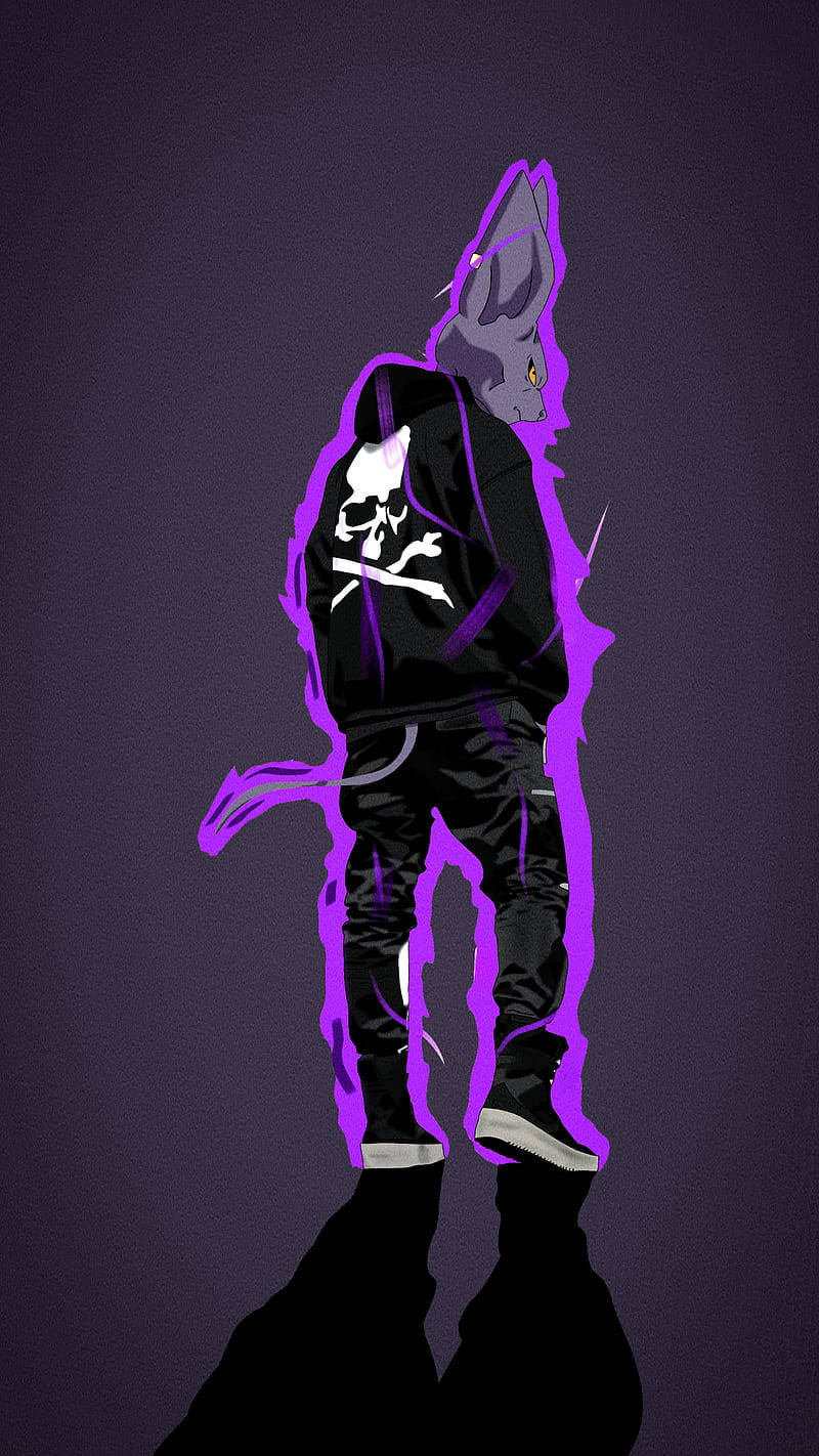 Cool Purple Drip, purple drip, glowing purple outline, HD Phone Wallpaper