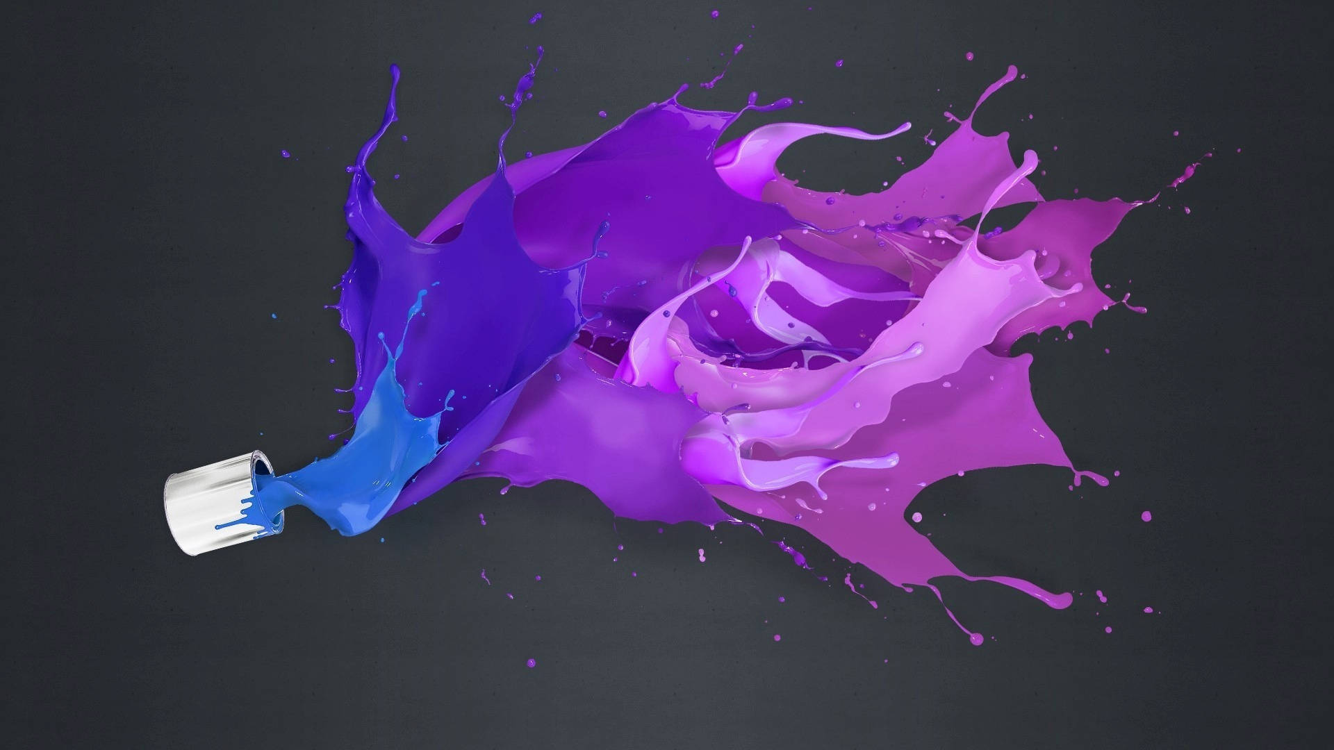 drippy, purple, blue, Full HD Desktop Wallpaper