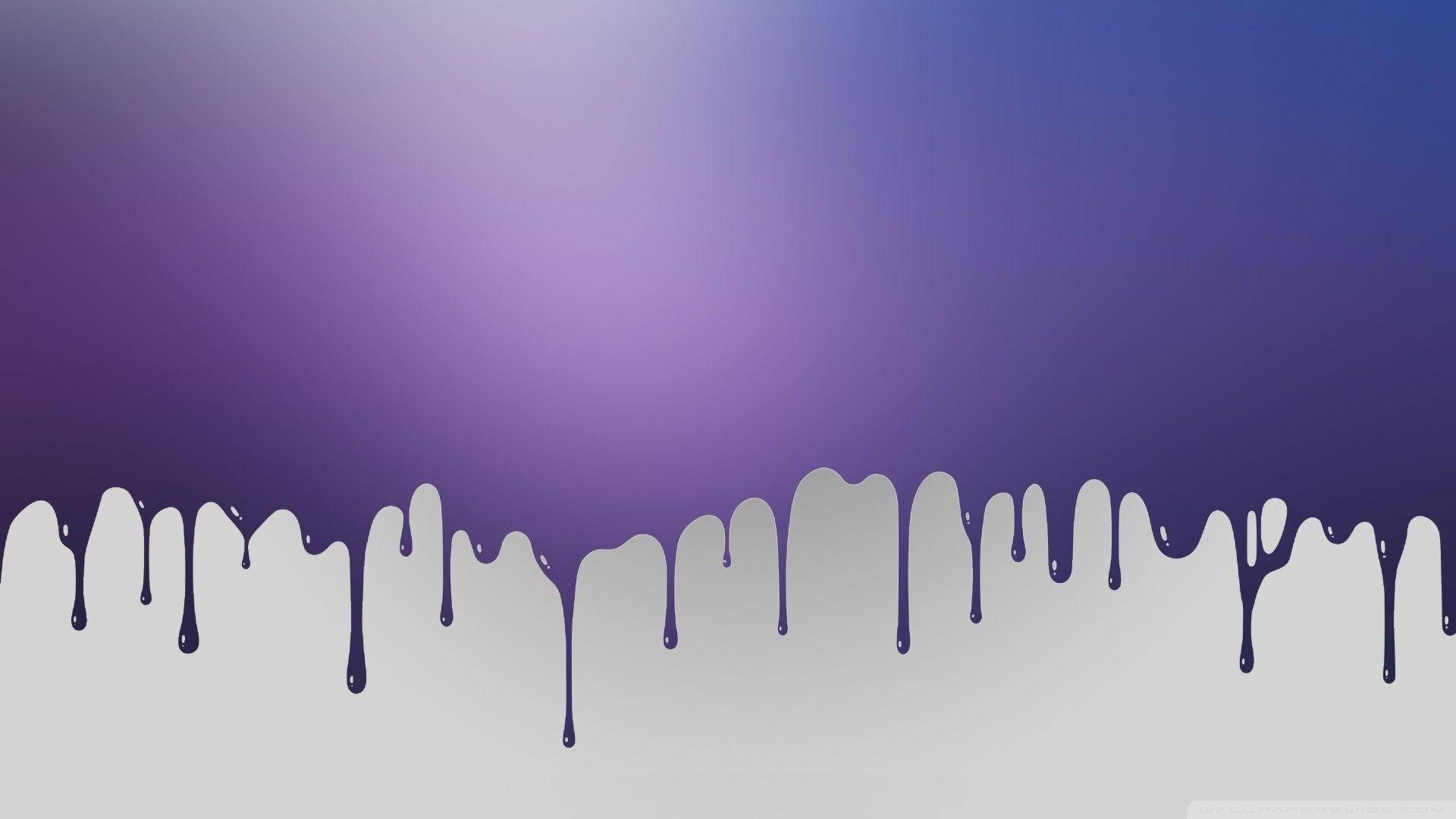 Drippy, matte purple paint, gradient sky, Full HD Desktop Wallpaper