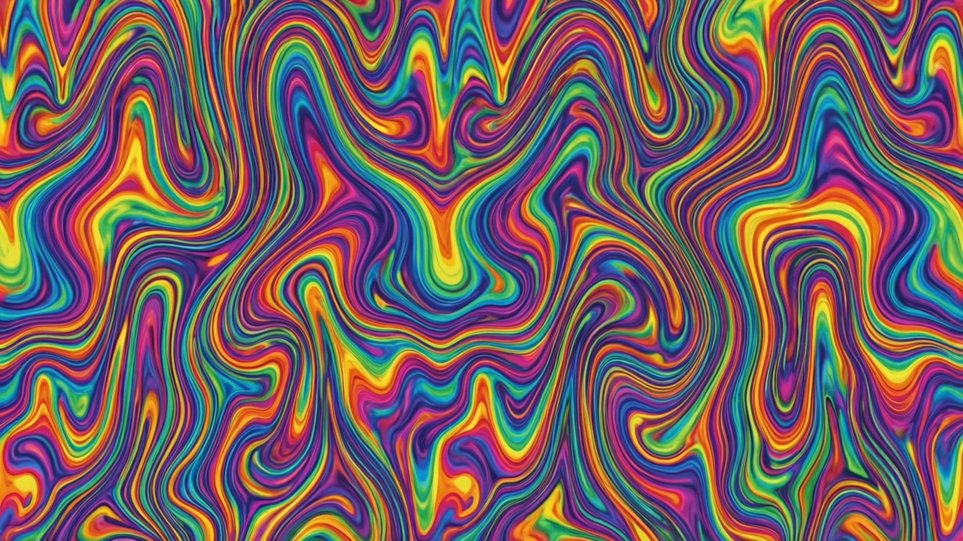 psychedelic rainbow drip, rainbow colors, undulating waves, Full HD Desktop Wallpaper