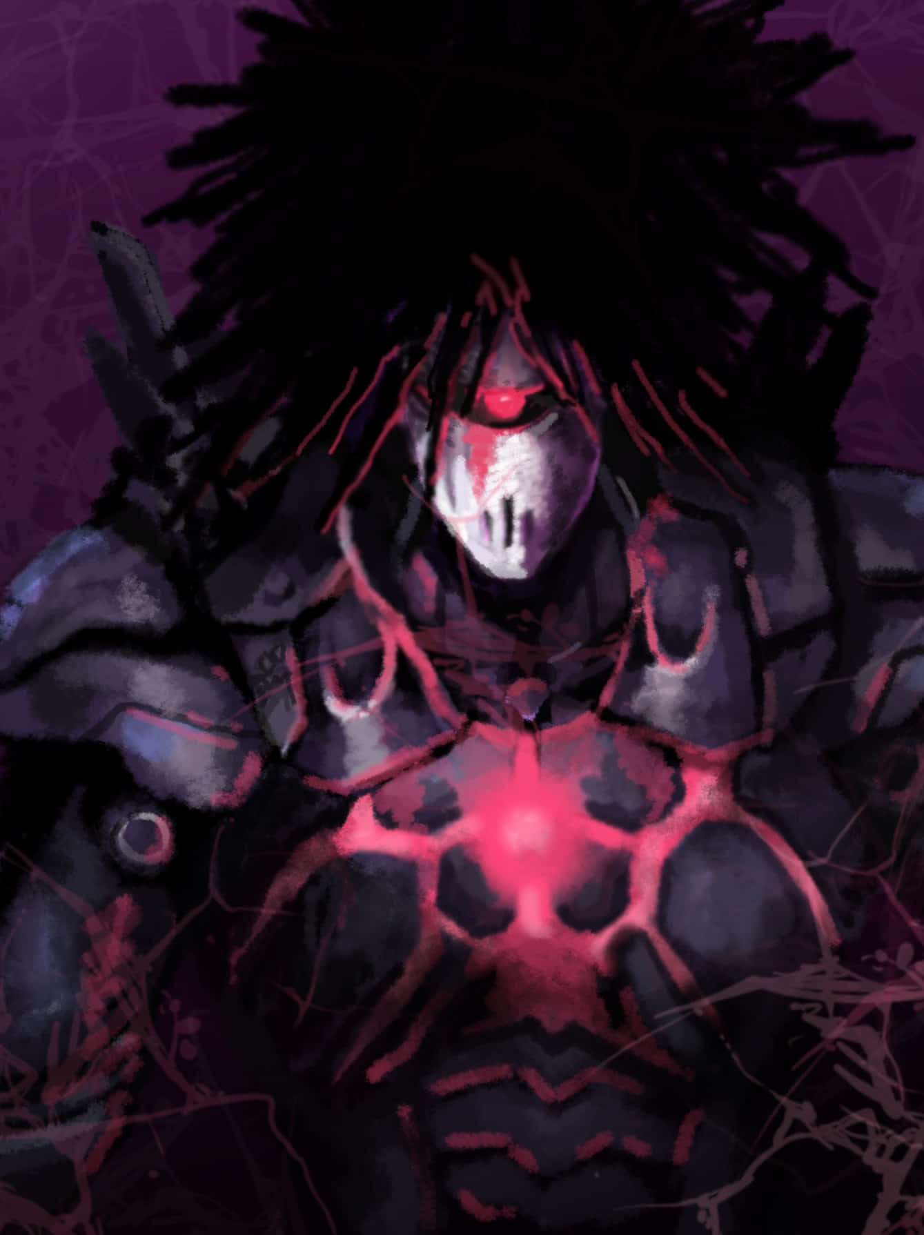 Drive Knight, glowing red eyes, glowing red chest, HD Phone Wallpaper