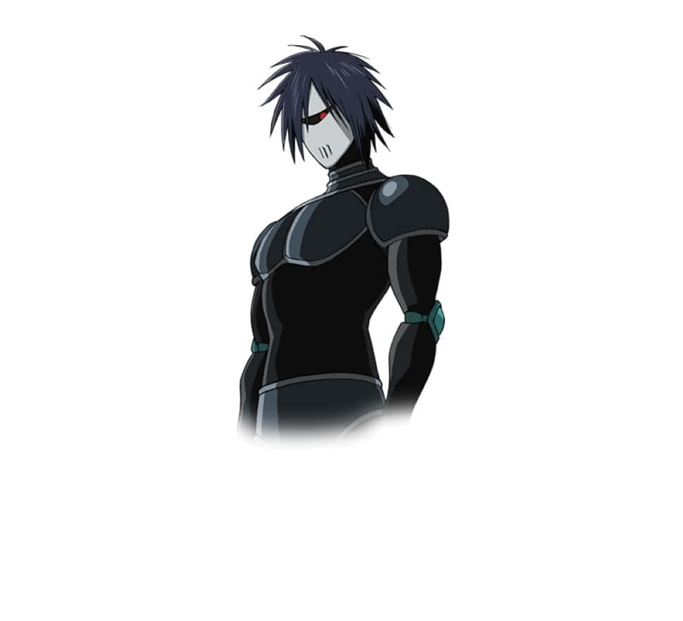Drive Knight, spiky black hair, glowing red eyes, SD Desktop Wallpaper