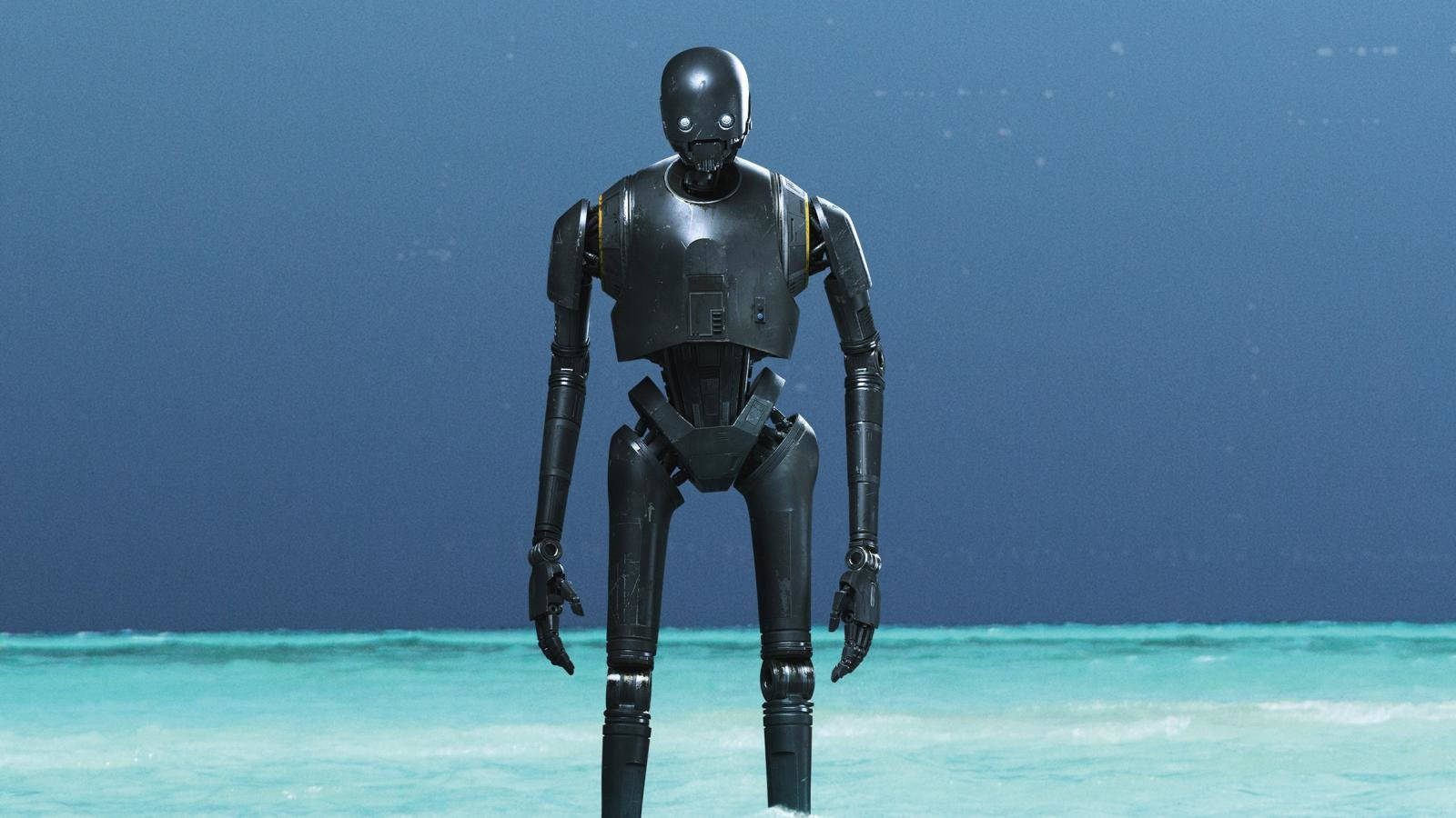 Droid, black, turquoise beach, HD Desktop Wallpaper