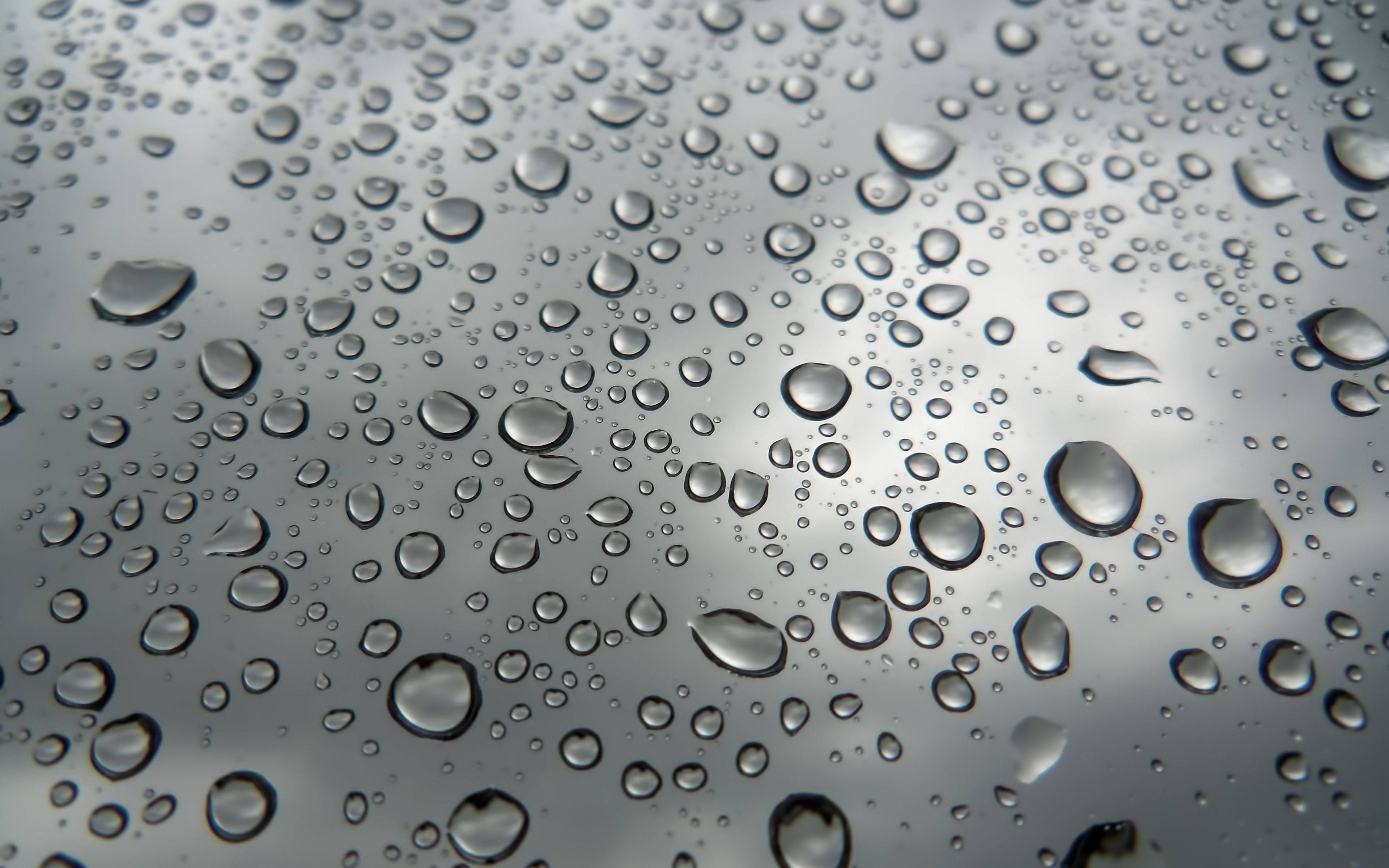 raindrops, translucent surface, glass surface, 4K Desktop Wallpaper