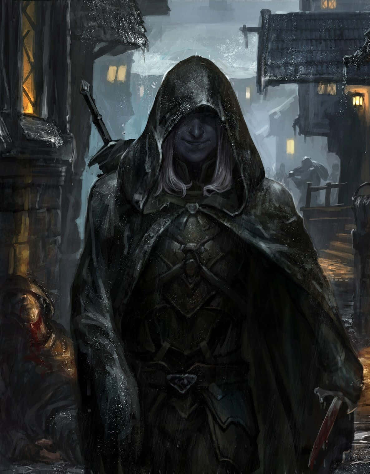 Drow Ranger, hooded assassin, dark armor, HD Phone Wallpaper