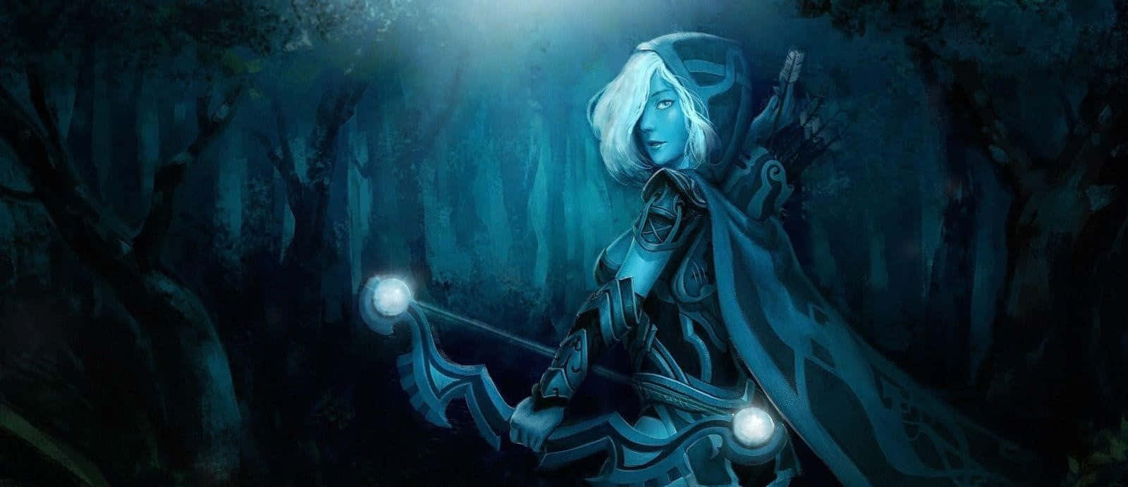 Drow Ranger, pale elf archer, glowing arrows, HD Desktop Wallpaper