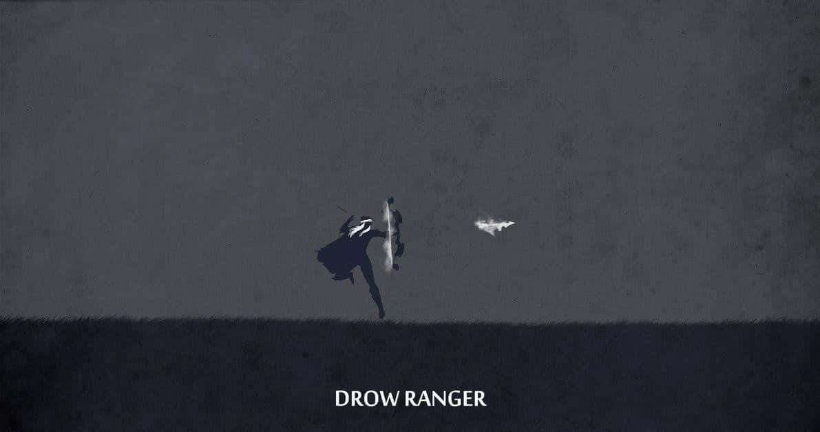 Drow Ranger, dark robes, glowing projectile, SD Desktop Wallpaper