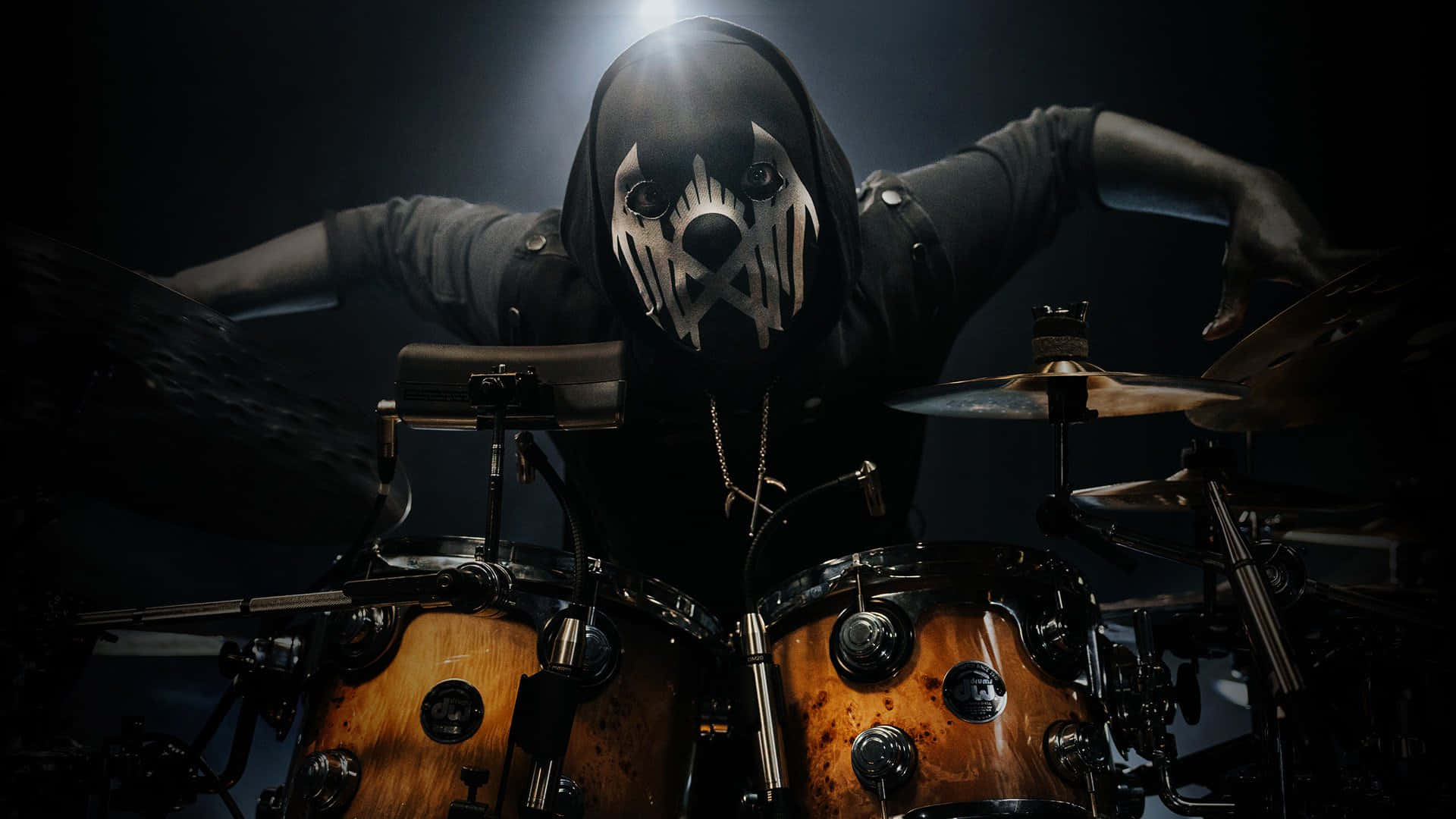 drummer, hoodie, drum set, Full HD Desktop Wallpaper