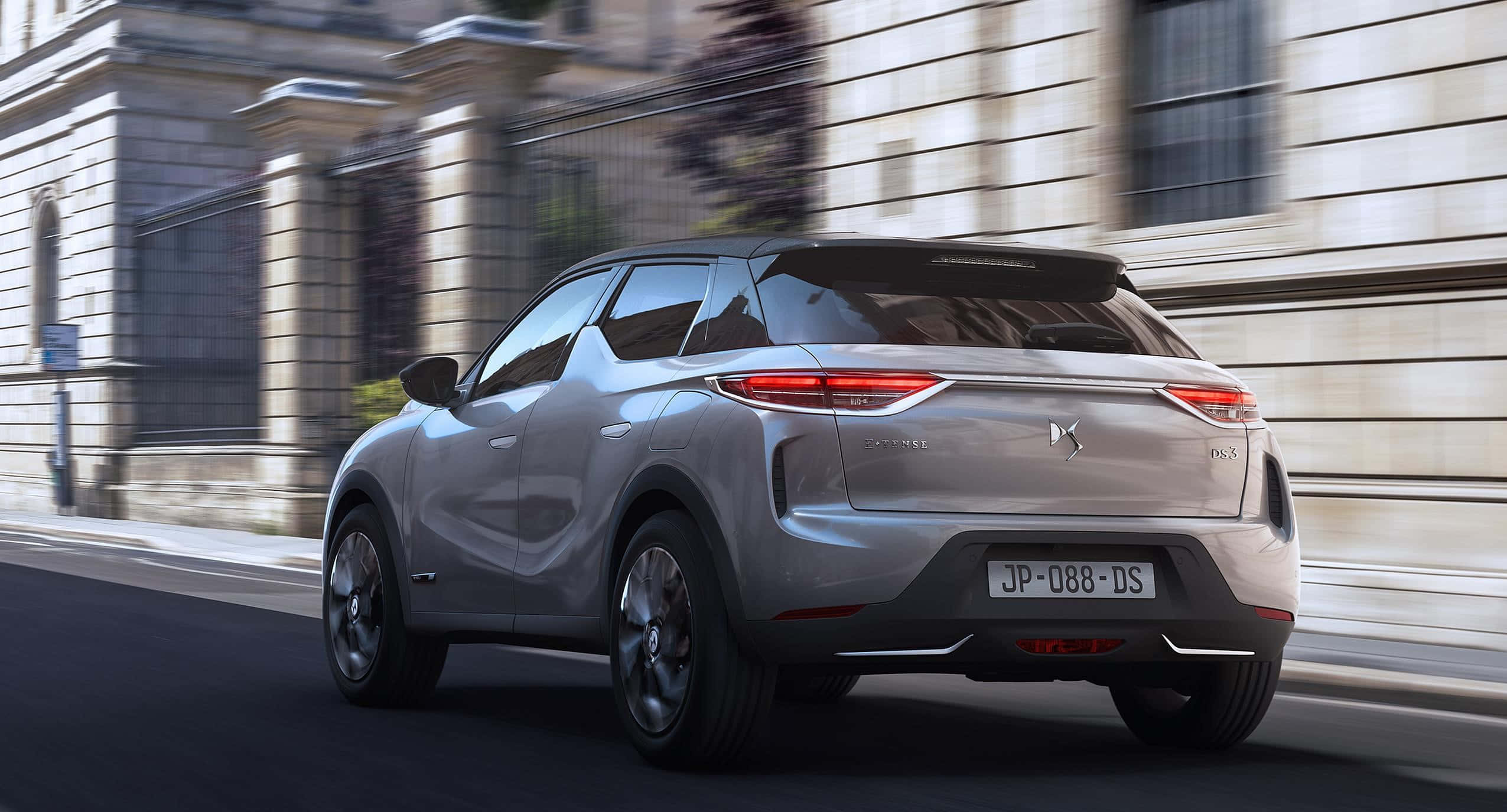 DS 3 Crossback, silver, electric SUV, Full HD Desktop Wallpaper