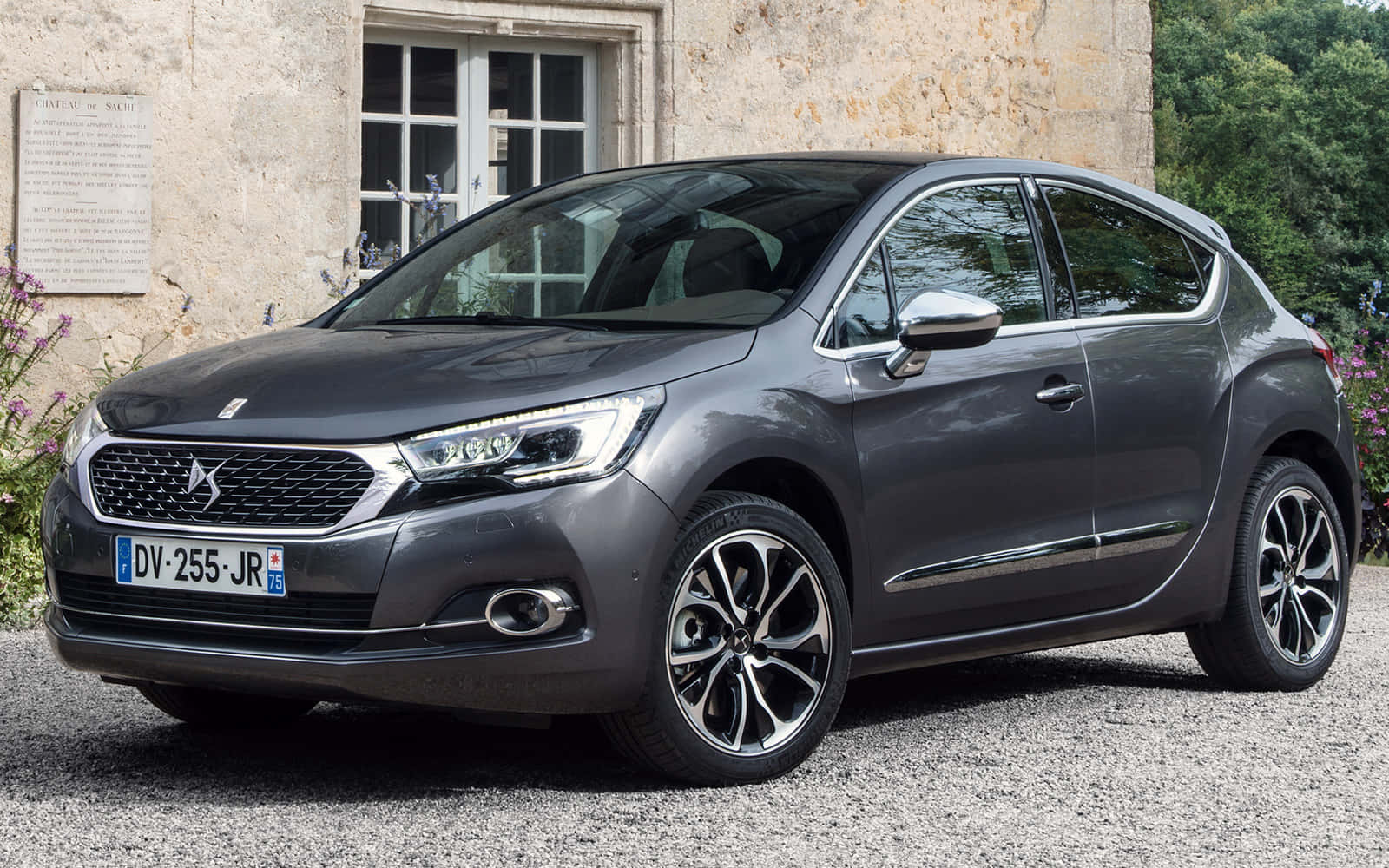 DS 4, gray, hatchback, HD Desktop Wallpaper