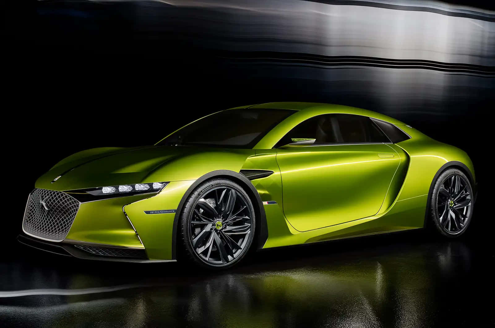 Ds Automobiles Ds E-tense, lime green, black accents, HD Desktop Wallpaper