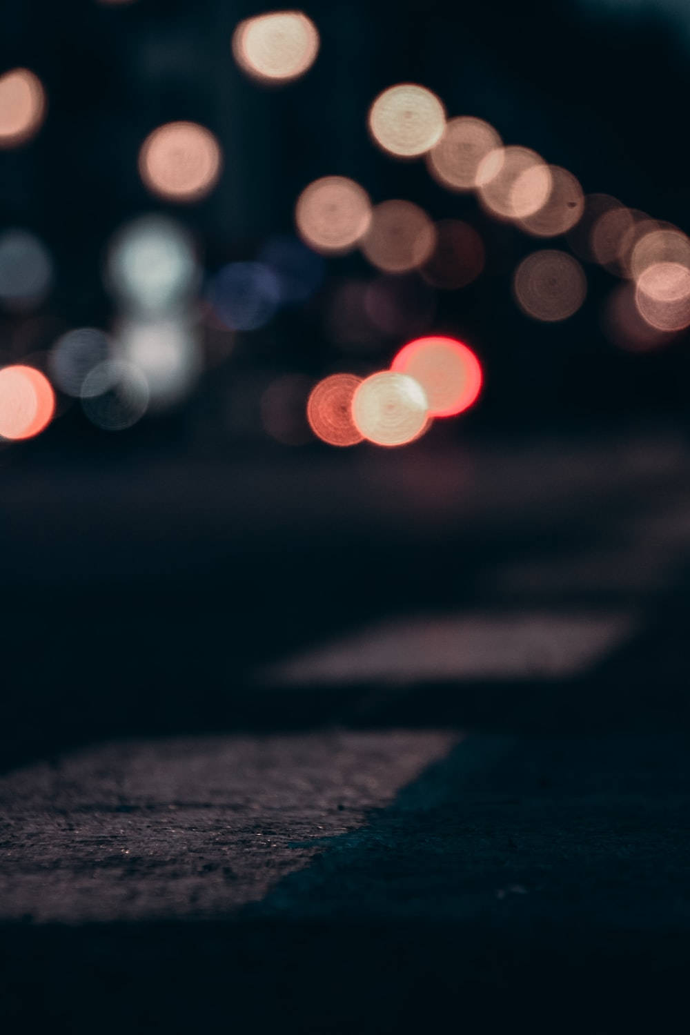 DSLR Blur, road pavement, dark urban street, HD Phone Wallpaper
