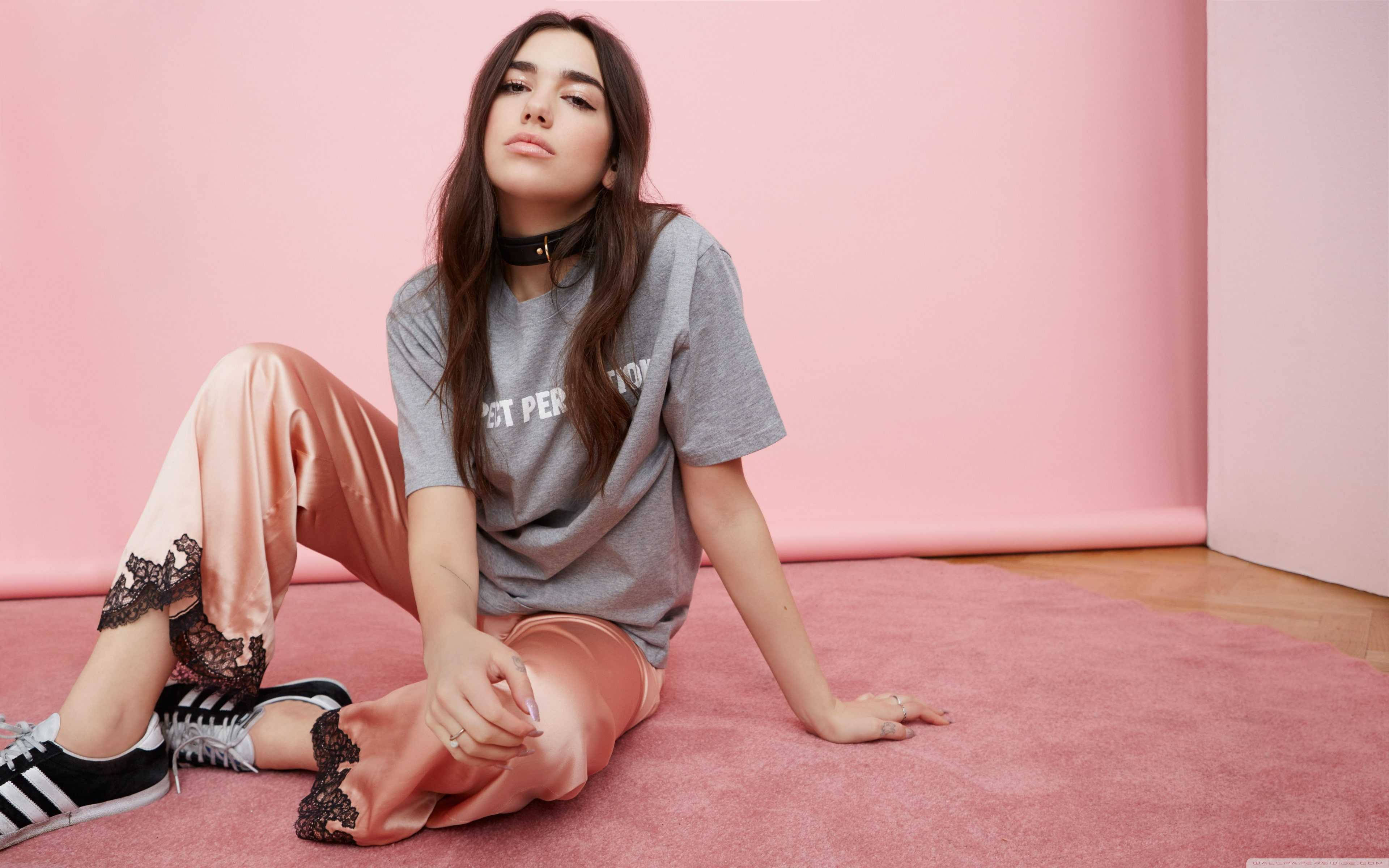 Dua Lipa, 4K Spotify Sessions, pink carpet, 4K Desktop Wallpaper