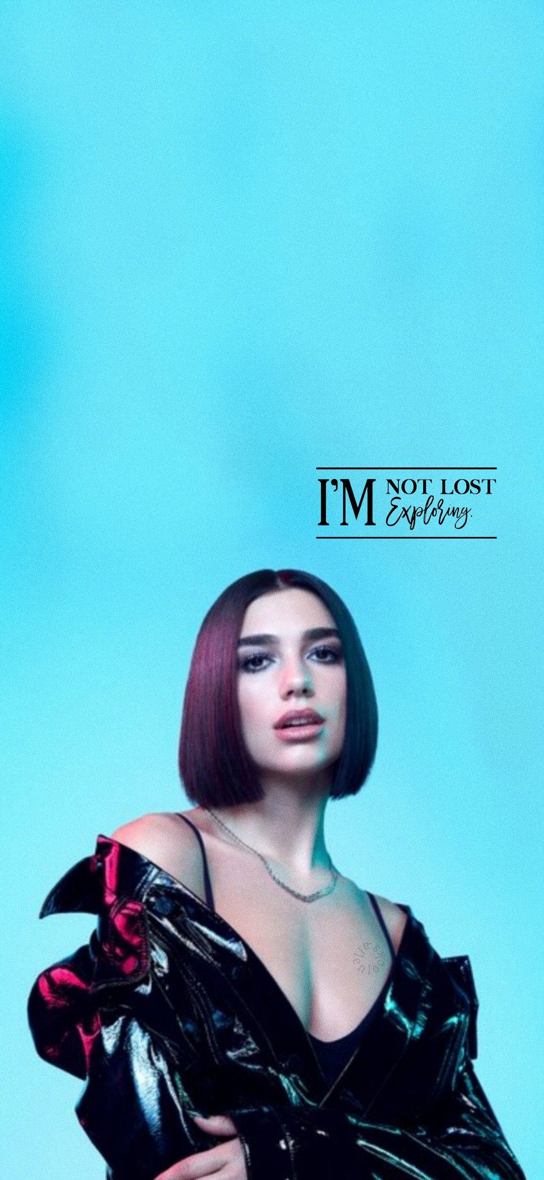 Dua Lipa, short burgundy hair, black shiny off-shoulder top, Full HD Phone Wallpaper
