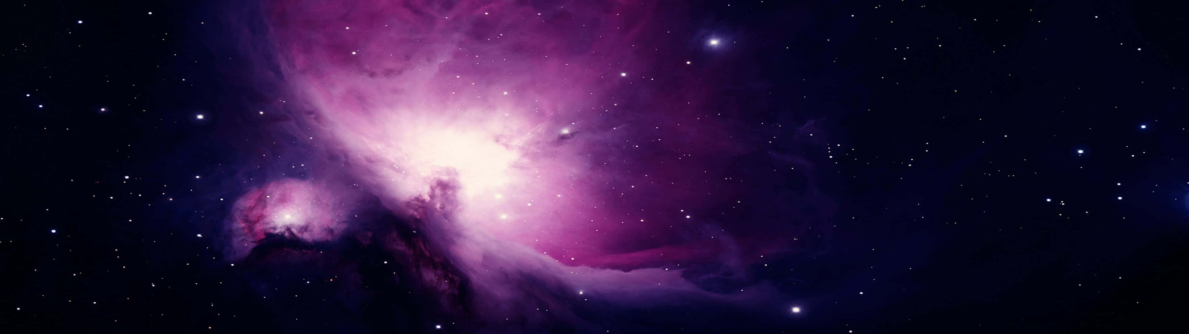 purple nebula, pink nebula, stars, 4K Desktop Wallpaper