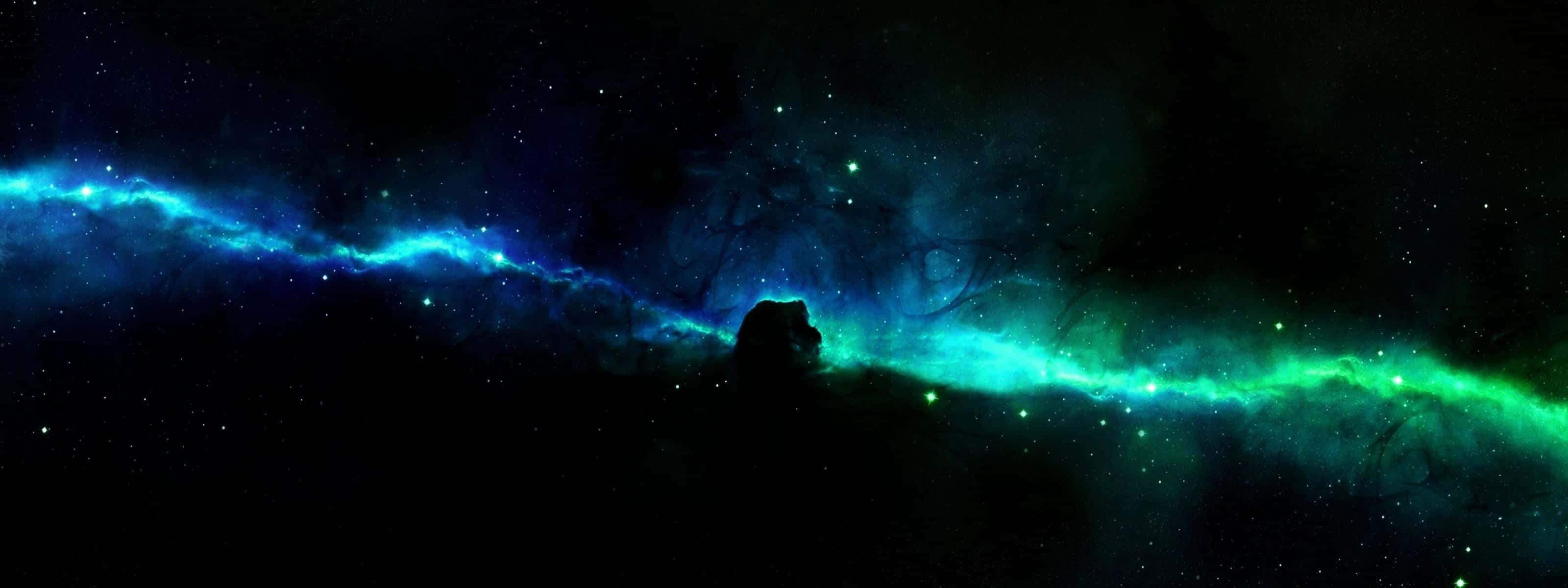 green, blue, space, 2K Desktop Wallpaper