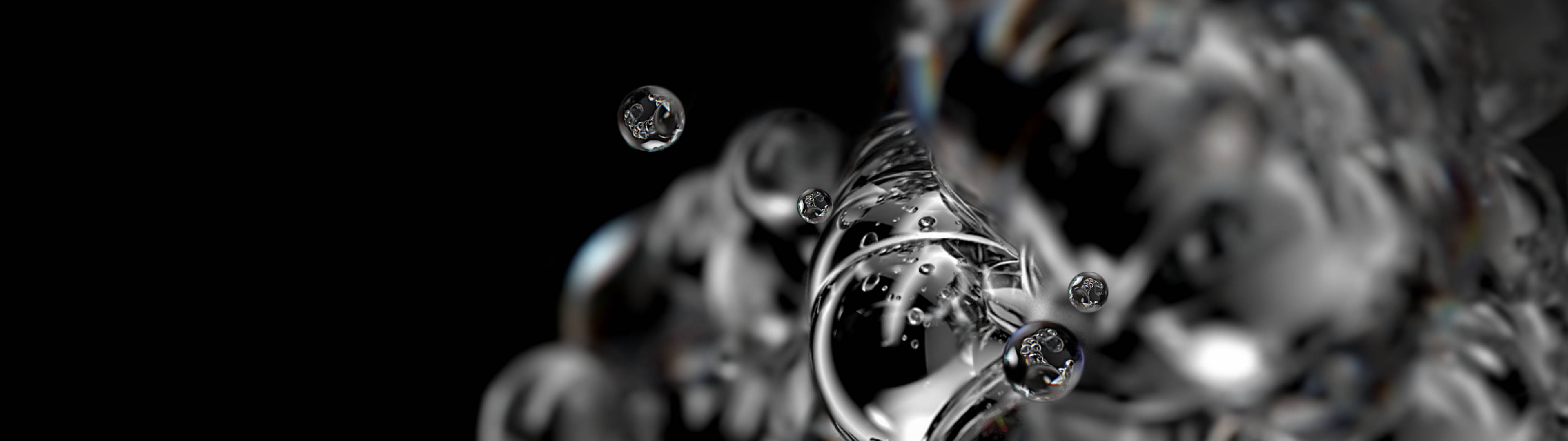 Upward Bubbles 4D Ultra HD, silver water droplets, bubbles, 4K Desktop Wallpaper