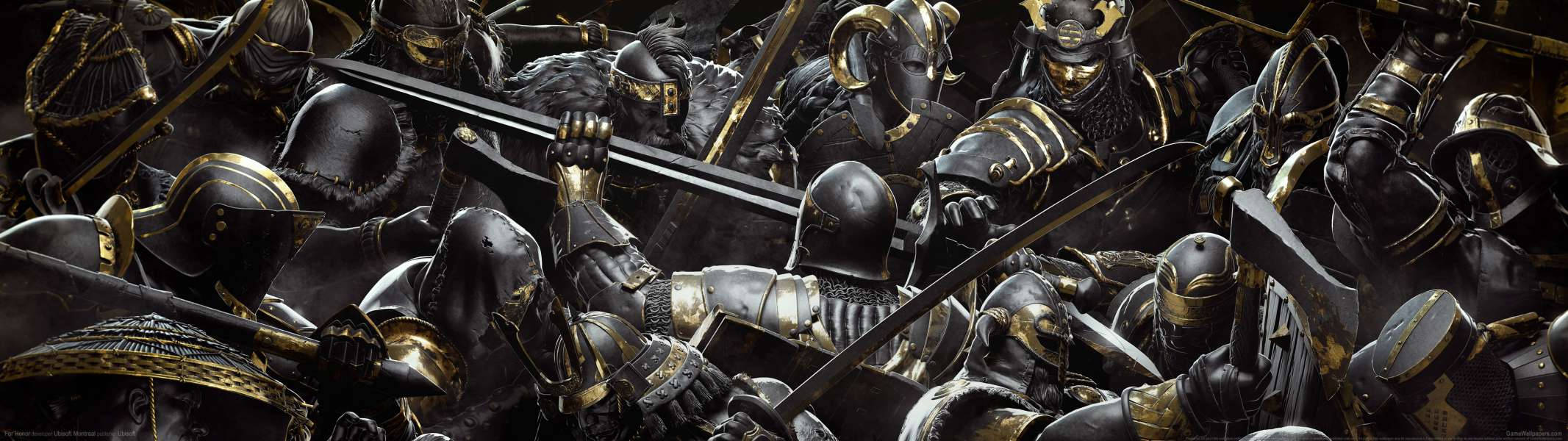Dual Screen, game age of wolves, samurai warriors, Full HD Desktop Wallpaper