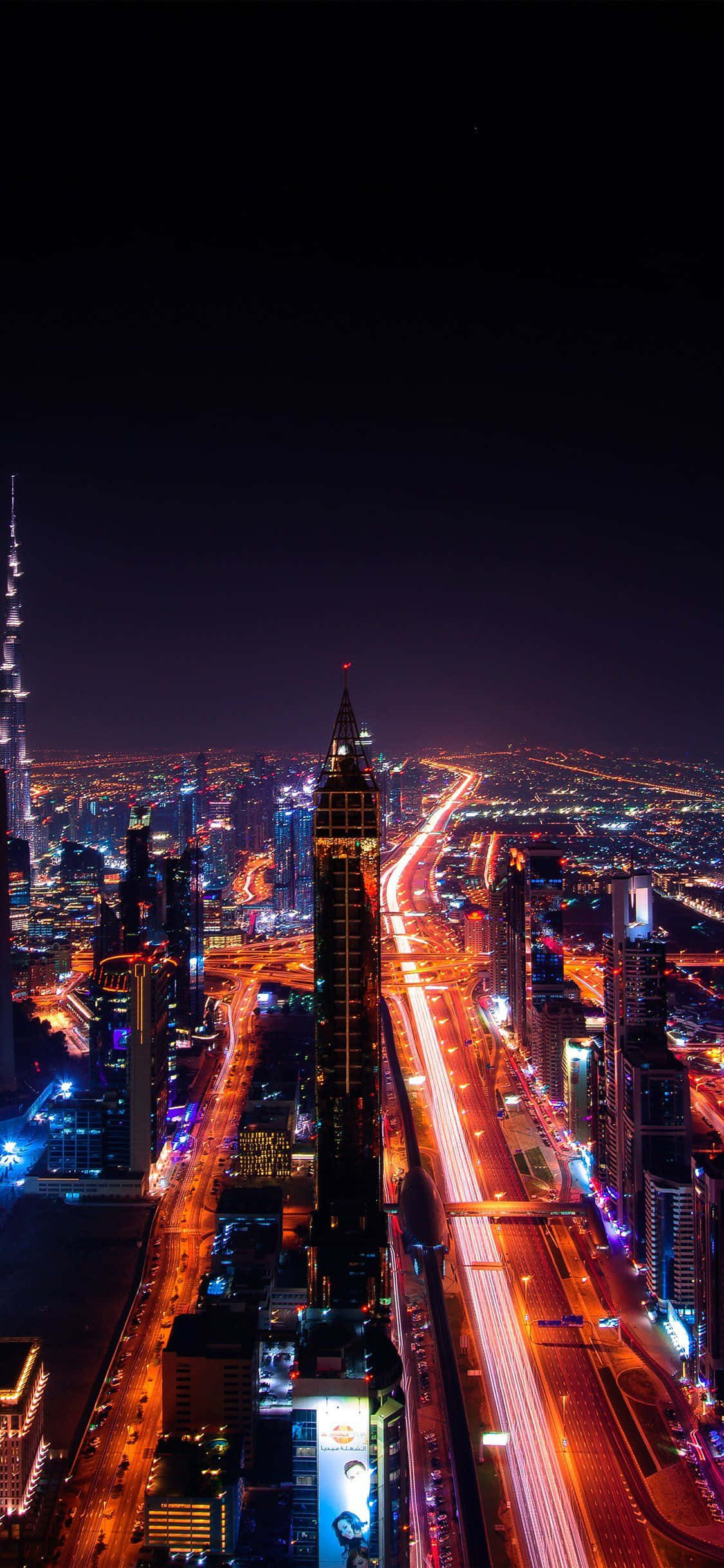 Dubai, iPhone Display, Night, Full HD Phone Wallpaper