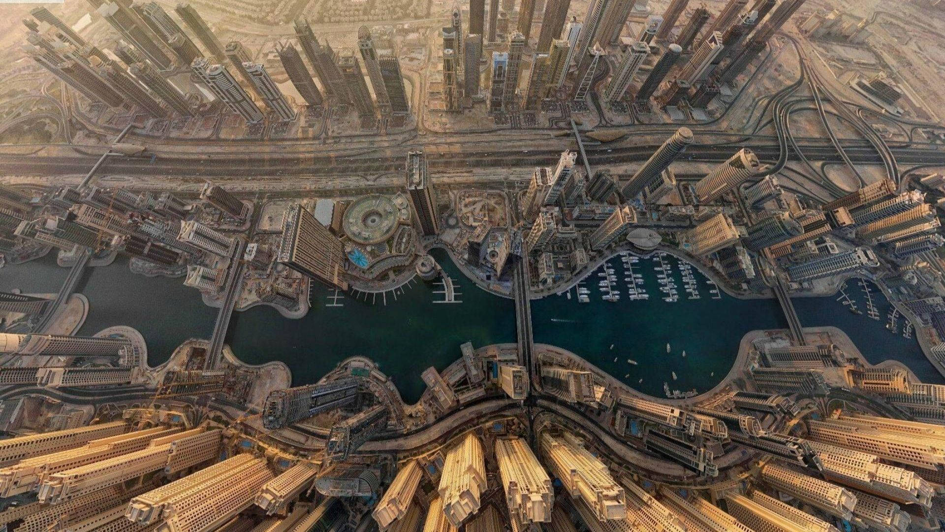 Dubai, futuristic skyline, towering skyscrapers, Full HD Desktop Wallpaper