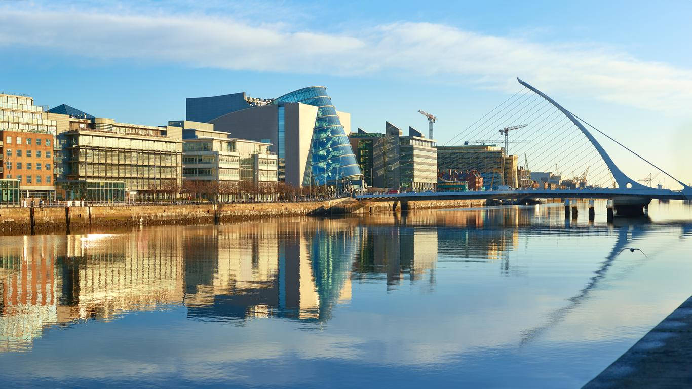 Dublin, city skyline, glass buildings, HD Desktop Wallpaper