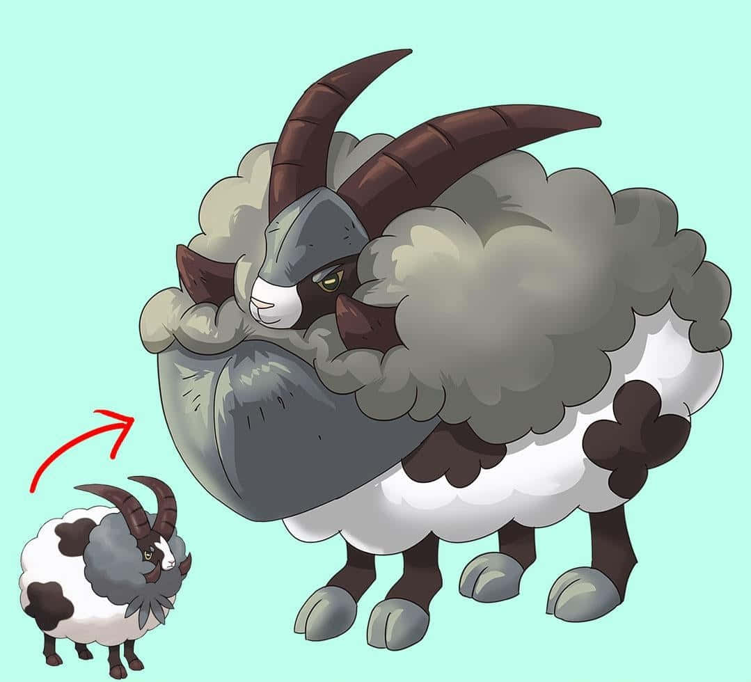 Dubwool, mint green, fluffy sheep, SD Desktop Wallpaper