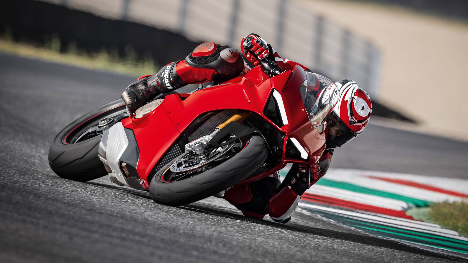 Ducati, red gear, vibrant red sport motorcycle, Full HD Desktop Wallpaper