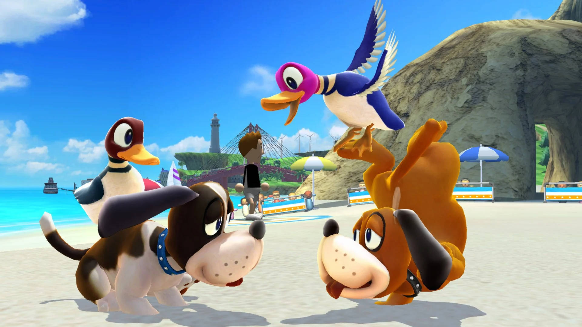 Duck Hunt, cartoon dogs, duck, Full HD Desktop Wallpaper