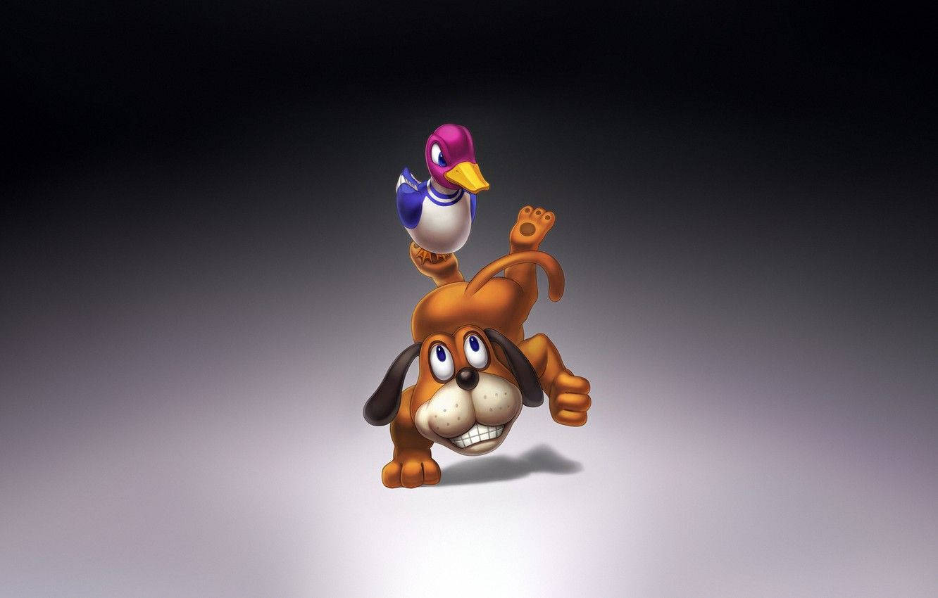 Duck Hunt, cartoon dog, duck, HD Desktop Wallpaper