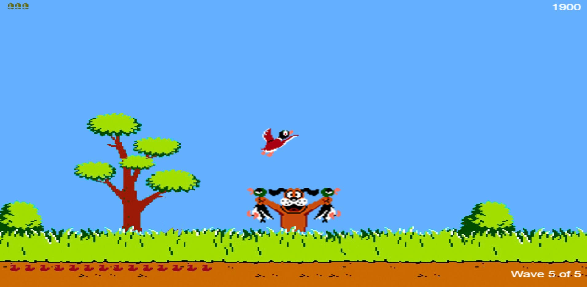Duck Hunt, classic game, pixelated red bird, HD Desktop Wallpaper