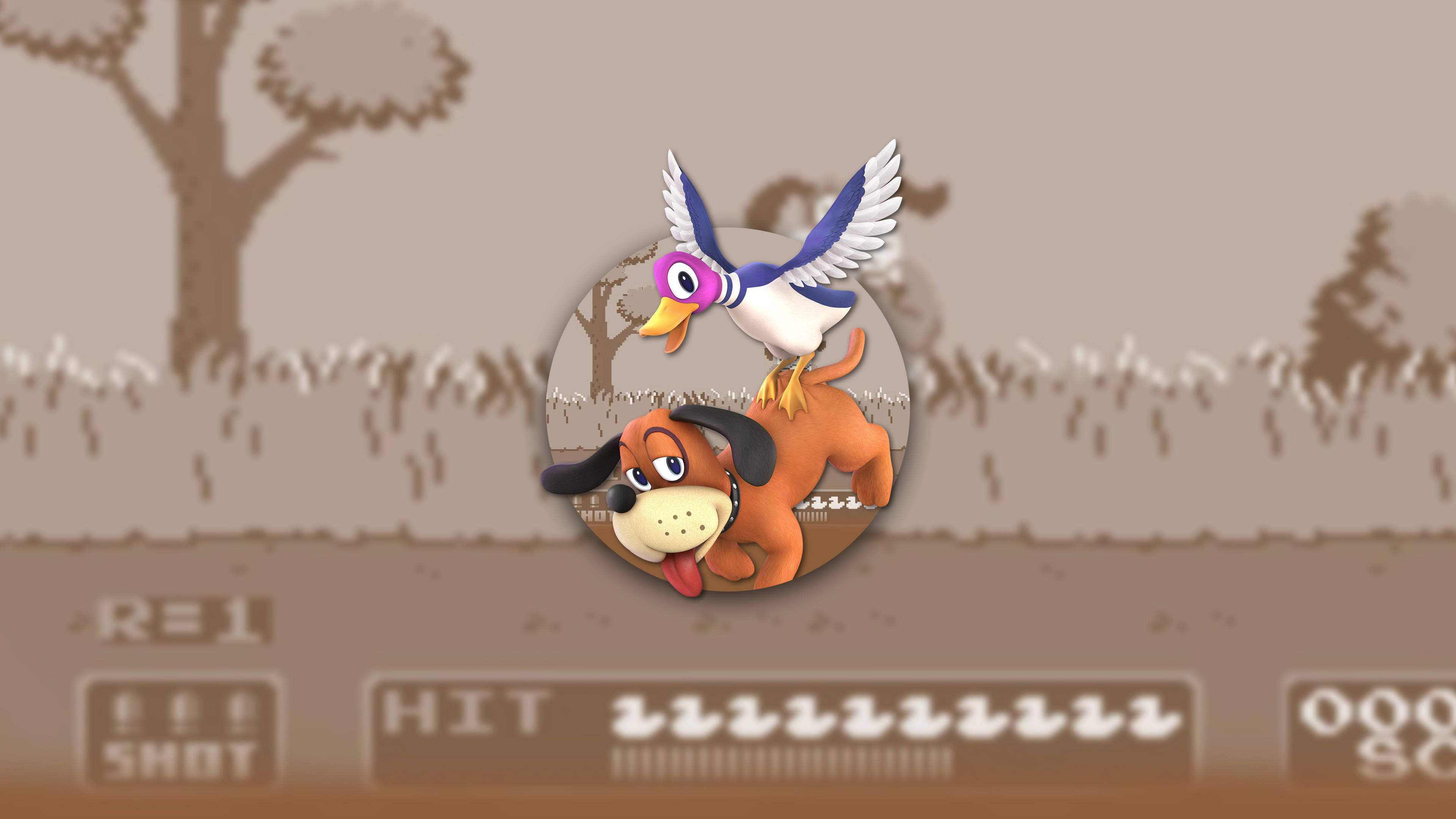 Duck Hunt, cartoon dog, duck, 4K Desktop Wallpaper