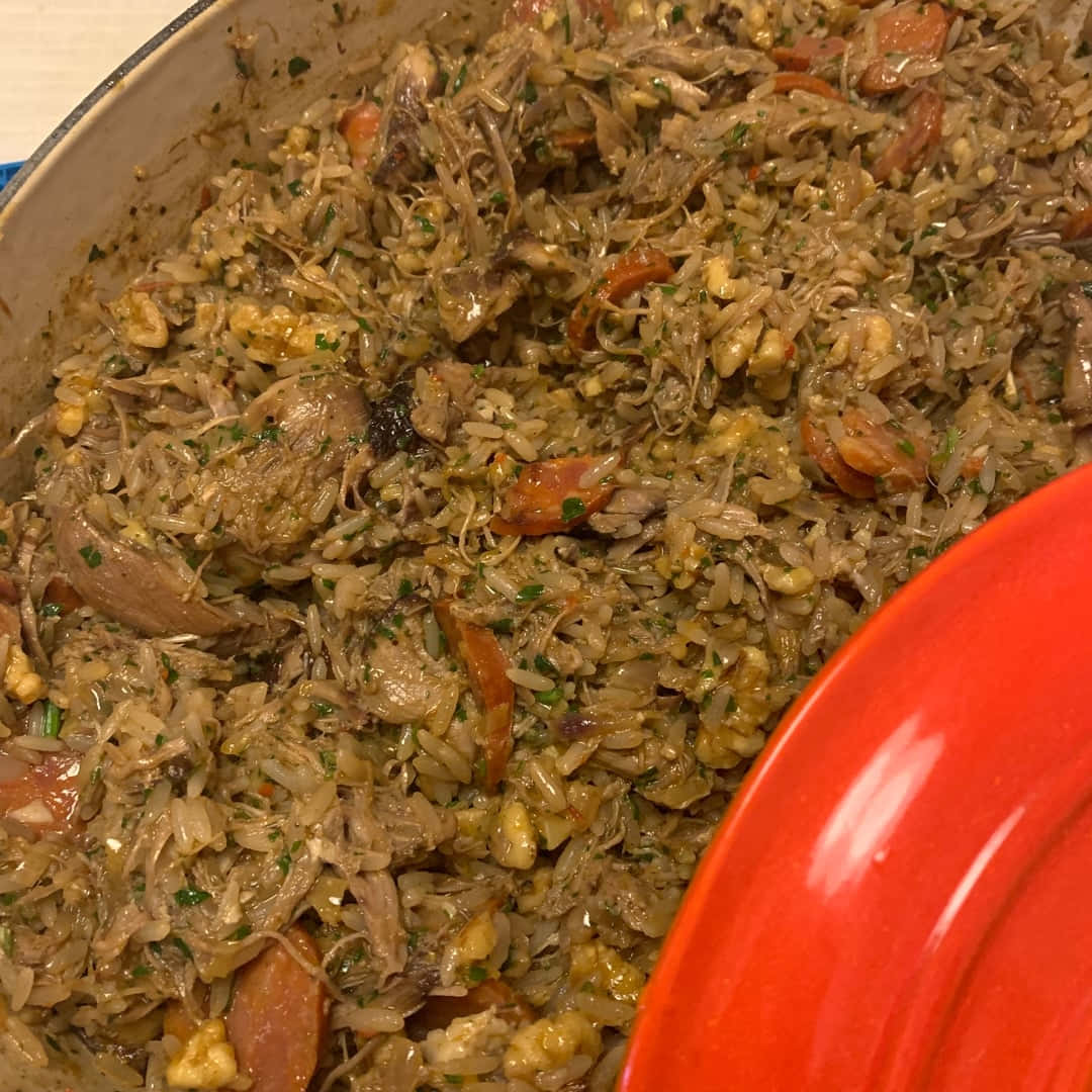 Duck Rice, ceramic pan, red plate, SD Desktop Wallpaper