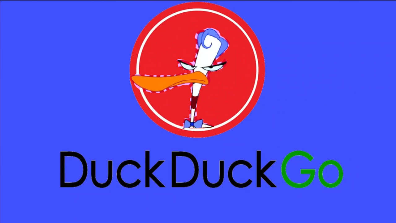 DuckDuckGo, blue hair, orange beak, HD Desktop Wallpaper