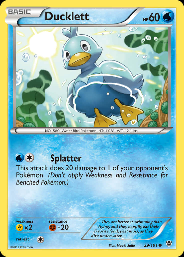 Ducklett, blue, underwater, SD Phone Wallpaper