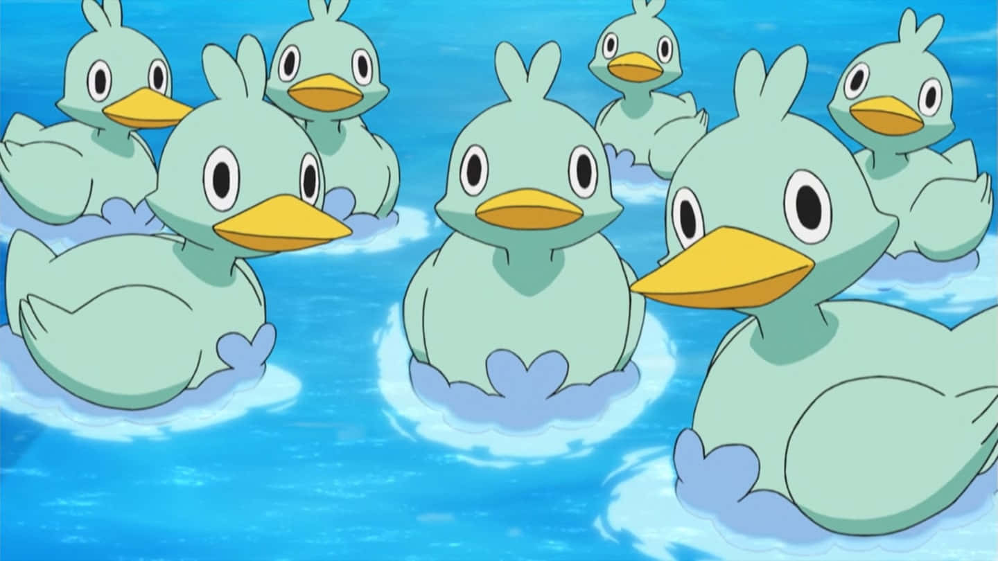 Ducklett, light green, yellow beaks, HD Desktop Wallpaper