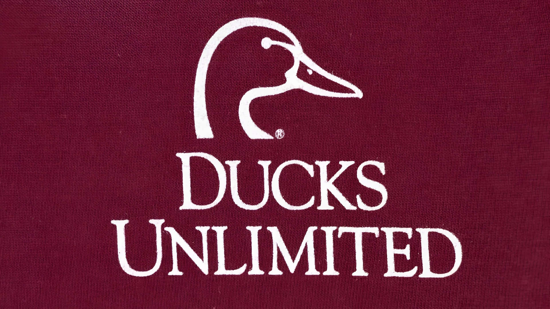 Ducks Unlimited, maroon fabric, white embroidered logo, Full HD Desktop Wallpaper