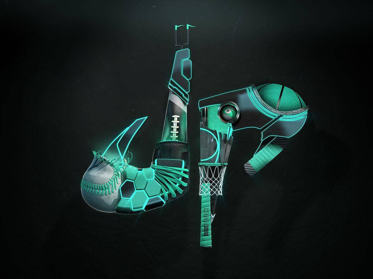 Dude Perfect, teal, baseball bat, SD Desktop Wallpaper