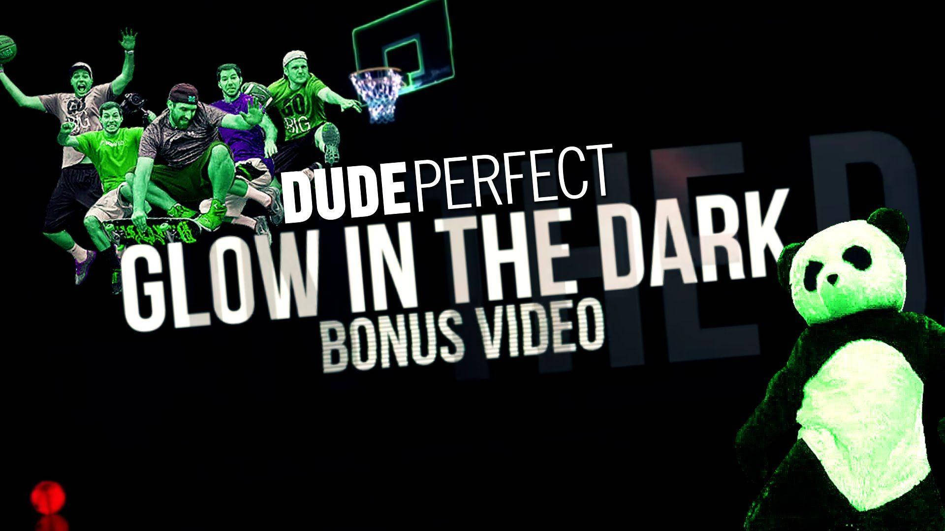 Dude Perfect, glowing green, basketball stunt, Full HD Desktop Wallpaper