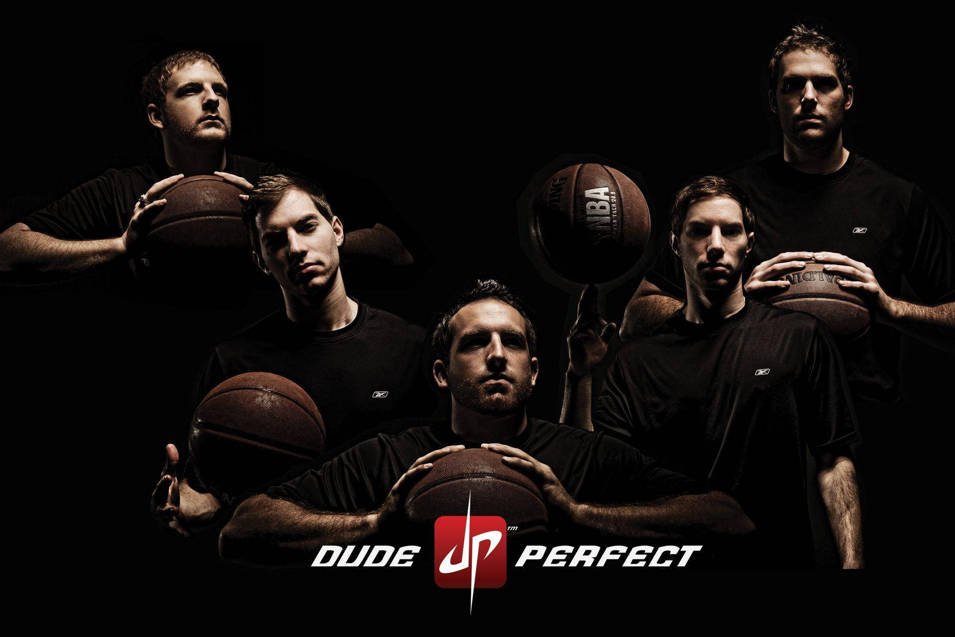 Dude Perfect, black shirts, basketballs, Full HD Desktop Wallpaper