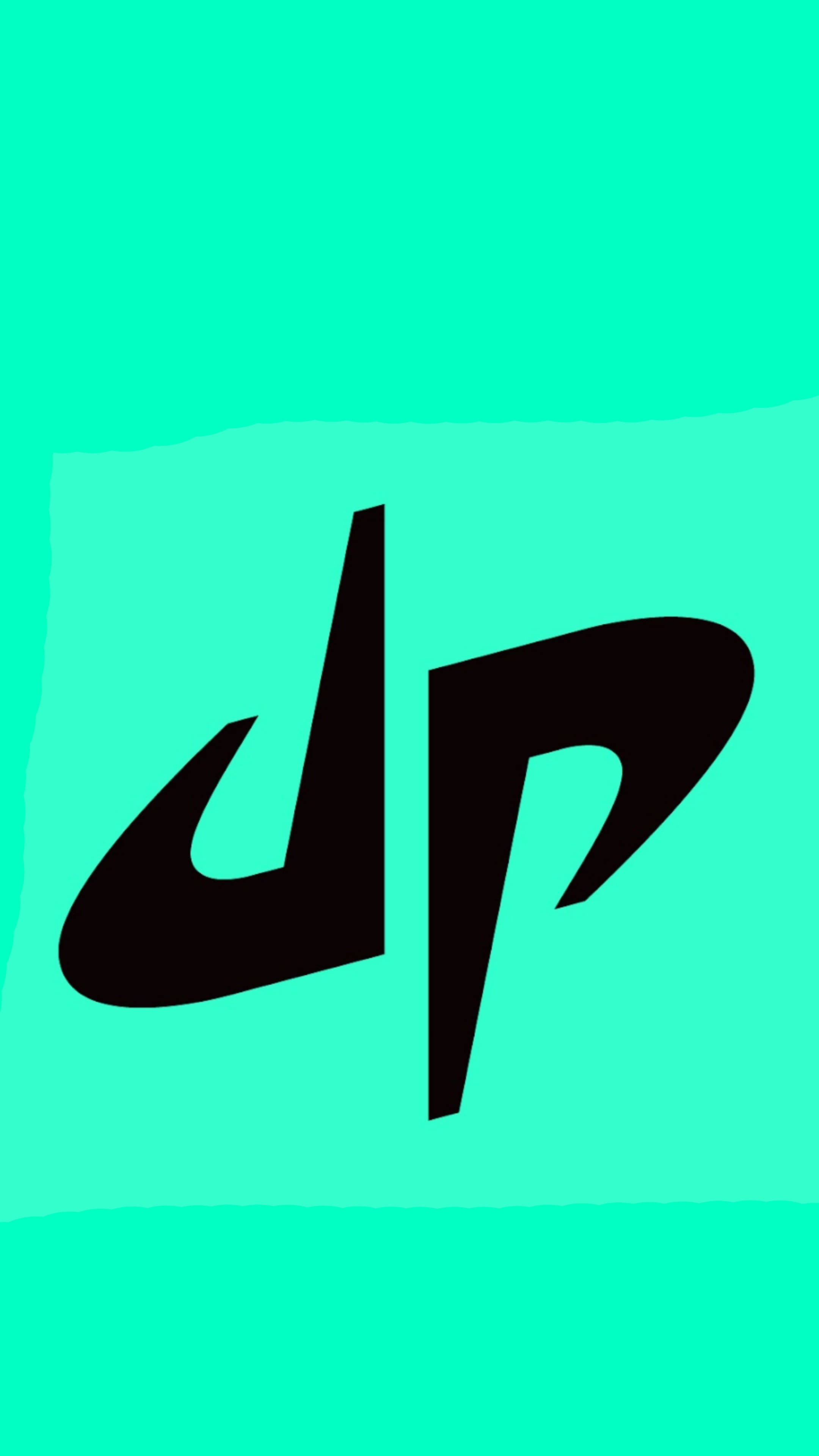 Dude Perfect, dp letters, teal gradient background, 4K Phone Wallpaper