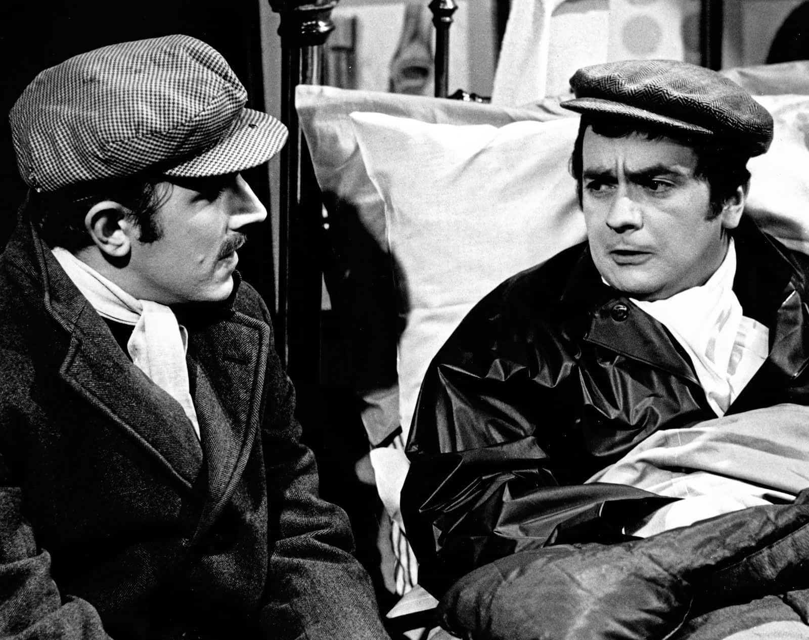 Dudley Moore, flat caps, dimly lit bedroom, HD Desktop Wallpaper