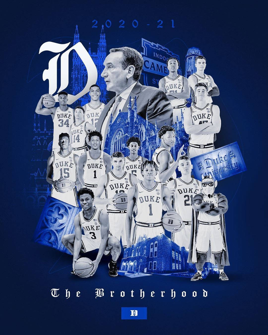 Duke Blue Devils, Duke University basketball players, coach, HD Phone Wallpaper