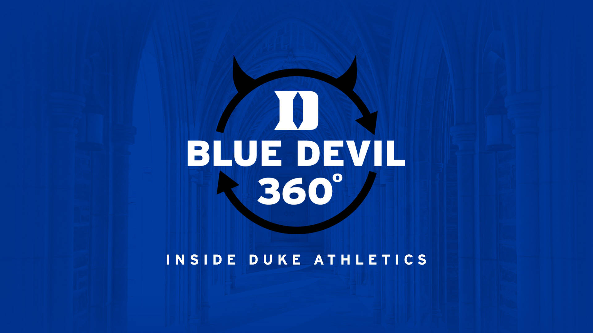 Duke Blue Devils 360, devil horns, arrows, Full HD Desktop Wallpaper